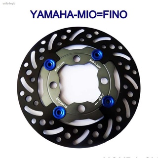 จานดิสหน้าแต่ง(สีเทาดำ หมุดน้ำเงิน) ขนาดเดิม สำหรับ YAMAHA-MIO=FINO