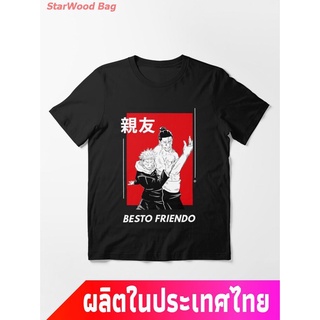 ยิวยิตสูไคเซ็น แอนิเมชั่นญี่ปุ่น Besto Friendo - Itadori And Todo Pose | Jujutsu No Kaisen Essential T-Shirt tee คอกลม แ