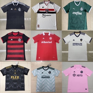 เสื้อกีฬาแขนสั้น ลายทีมชาติฟุตบอล Flamengo Sao Paulo Orlando City Los Angeles Palmeiras 2022 23 ชุดเยือน คุณภาพสูง สําหรับผู้ชาย