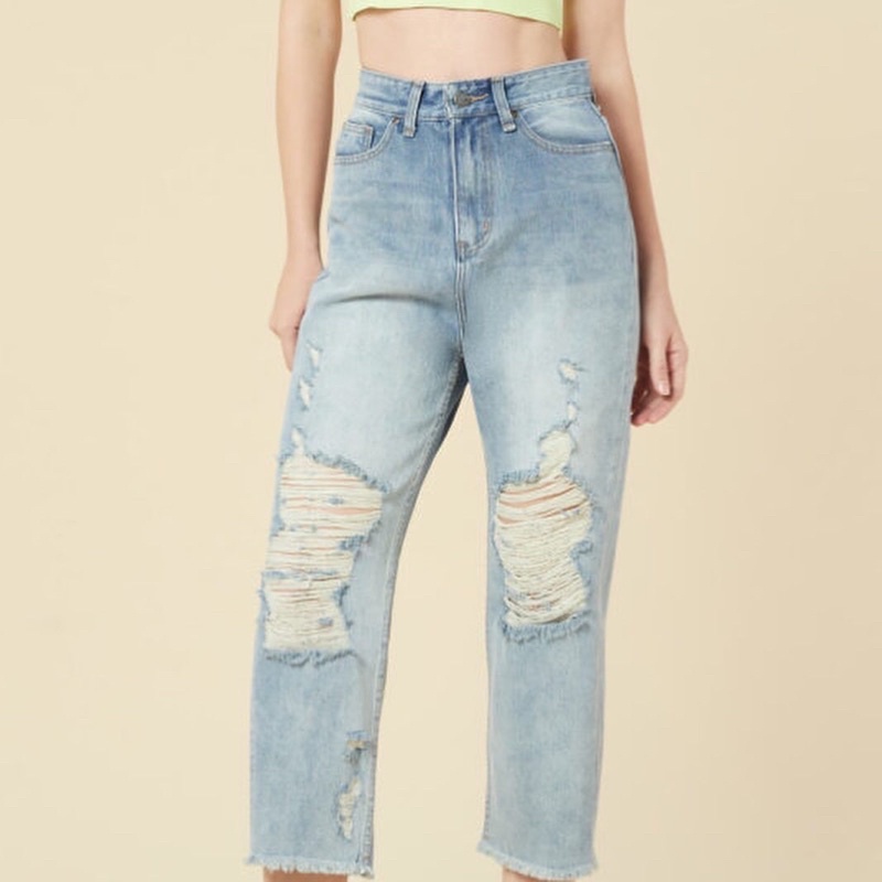 กางเกงยีนส์ขาด ทรงบอยJACK RUSSEL