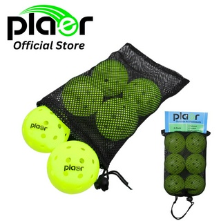 PLAER Outdoor Pickleballs (แพ็ค 6 ลูก) - Pickleball คุณภาพสูงสำหรับเล่นสันทนาการ 40 หลุม