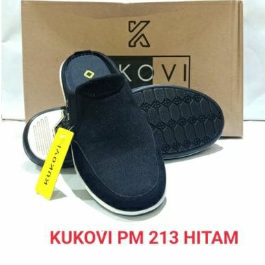 Hitam Kukki PM 213 men& 39;s รองเท้าแตะ Bustong สีดํา