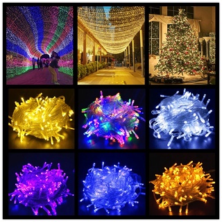 สายไฟ 220V 10M Xmas Led สําหรับตกแต่งปาร์ตี้คริสต์มาส