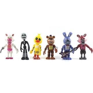 ฟิกเกอร์ FNAF Five Nights At Freddys Action Figures ขนาดเล็ก เหมาะกับของขวัญ สําหรับแฟนคลับ 6 ชิ้น