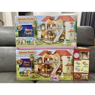 🌸รุ่นเก่า หายาก🌸 Sylvanian City House with Lights Gift Set มือ 1 จากญี่ปุ่น บ้าน บ้านหลังใหญ่ บ้านใหญ่ บ้านตุ๊กตา