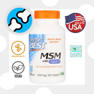 [ เมทิลซัลโฟนินมีเทน ] Doctors Best, MSM with OptiMSM, 1,500 mg x 120 เม็ด (Tablets)