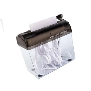 เครื่องย่อยกระดาษ เอกสาร เครื่องทำลายกระดาษ มือหมุน ขนาด A6 (มีสีให้เลือก)