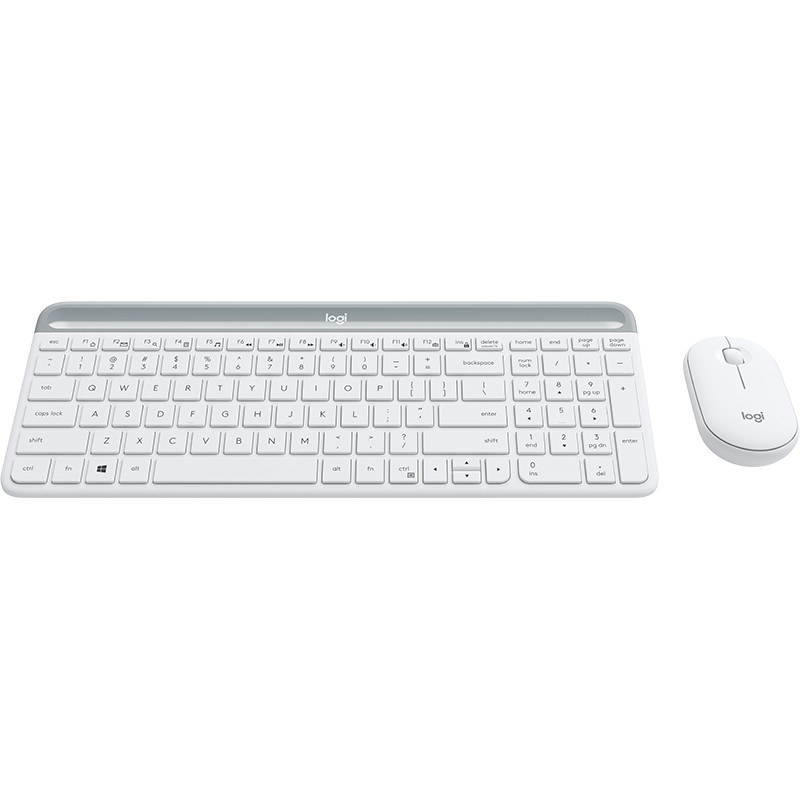 Logitech Wireless Keyboard and Mouse รุ่น MK470 Slim สีขาว แป้นภาษาไทย/อังกฤษ ของแท้ ประกันศูนย์ 1ปี (White) UICw