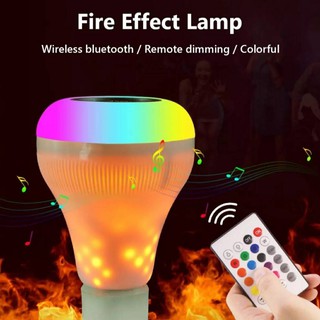 หลอดไฟลำโพงบูลทูธ โคมไฟ LED Bluetooth Music bulb Speaker เปลี่ยนได้หลากสี มาพร้อมรีโมท