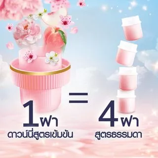 [ใหม่] Downy ดาวน์นี่ น้ำยาปรับผ้านุ่มสูตรเข้มข้น กลิ่นดอกไม้สดและลูกพีช 460มล Downy Sunshine & Spring Blossom 460 ML