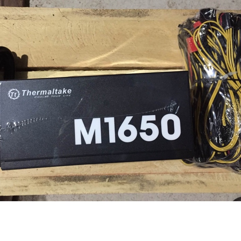 เพาเวอร์ขุด POWER SUPPLY (อุปกรณ์จ่ายไฟ) THERMALTAKE M1650 - MINING 1650W NO BOX (TTP-1650FNSAB) สิน