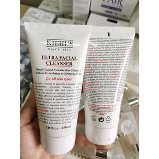 AUG02 ส่งฟรี Kiehls Ultra Facial Cleanser 150ml  โฟมล้างหน้าเนื้อเจล สูตรอ่อนโยน