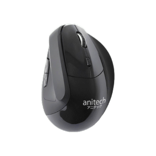 Anitech เมาส์สุขภาพ จับแนวตั้ง Ergonomic design Silent Click รุ่น W225 สีดำ