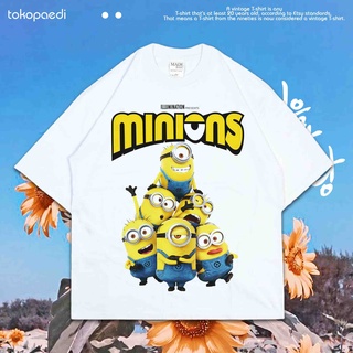 เสื้อยืดลำลองเสื้อยืด ขนาดใหญ่ พิมพ์ลาย MINIONS | เสื้อยืด ขนาดใหญ่ | เสื้อยืด ขนาดใหญ่ | เสื้อยืด สไตล์วินเทจ | 004S to