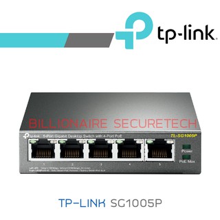 TP-LINK TL-SG1005P 5-Port Gigabit Desktop Switch with 4-Port PoE BY BILLIONAIRE SECURETECH