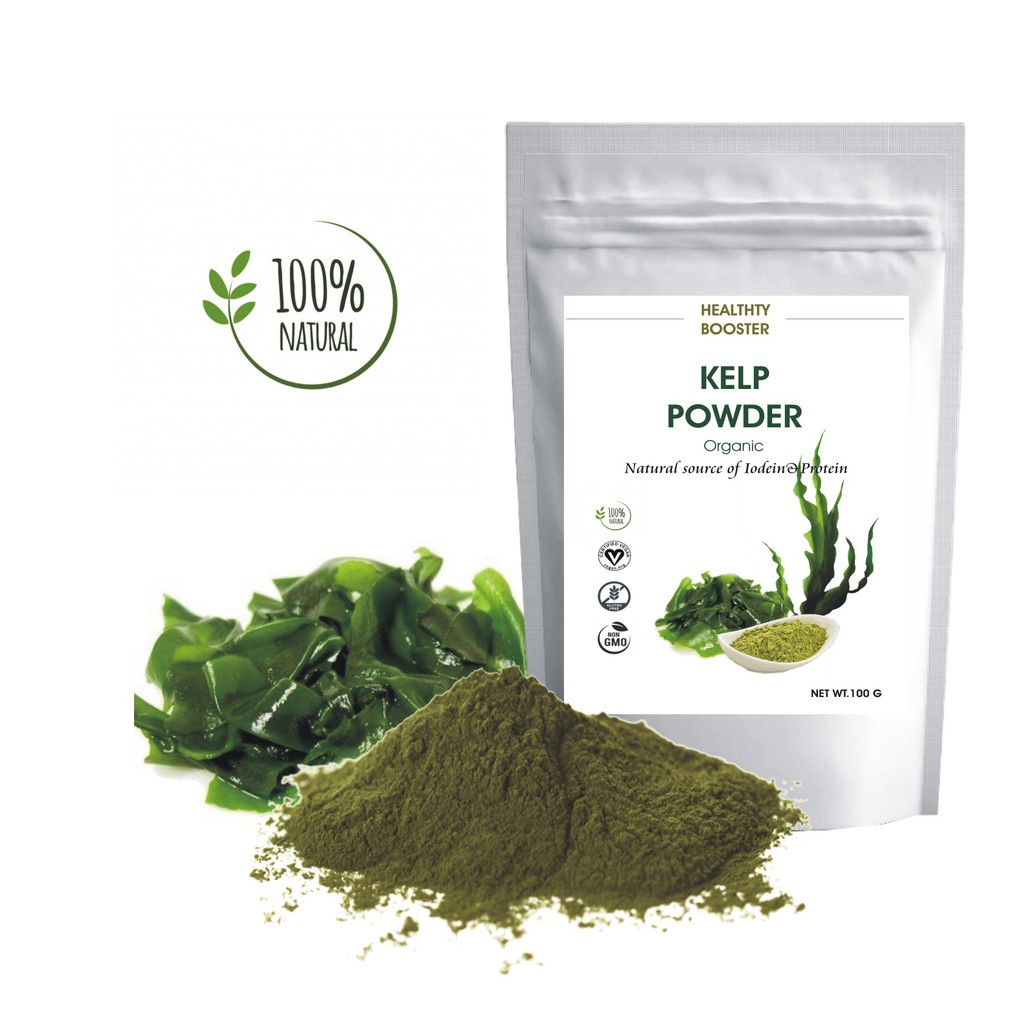 สาหร่ายเคลป์ผงจากทะเลธรรมชาติ ขนาด 100g. (ซื้อ 3 แถม 1ฟรี)  บำรุงผมดกดำยาวเร็ว