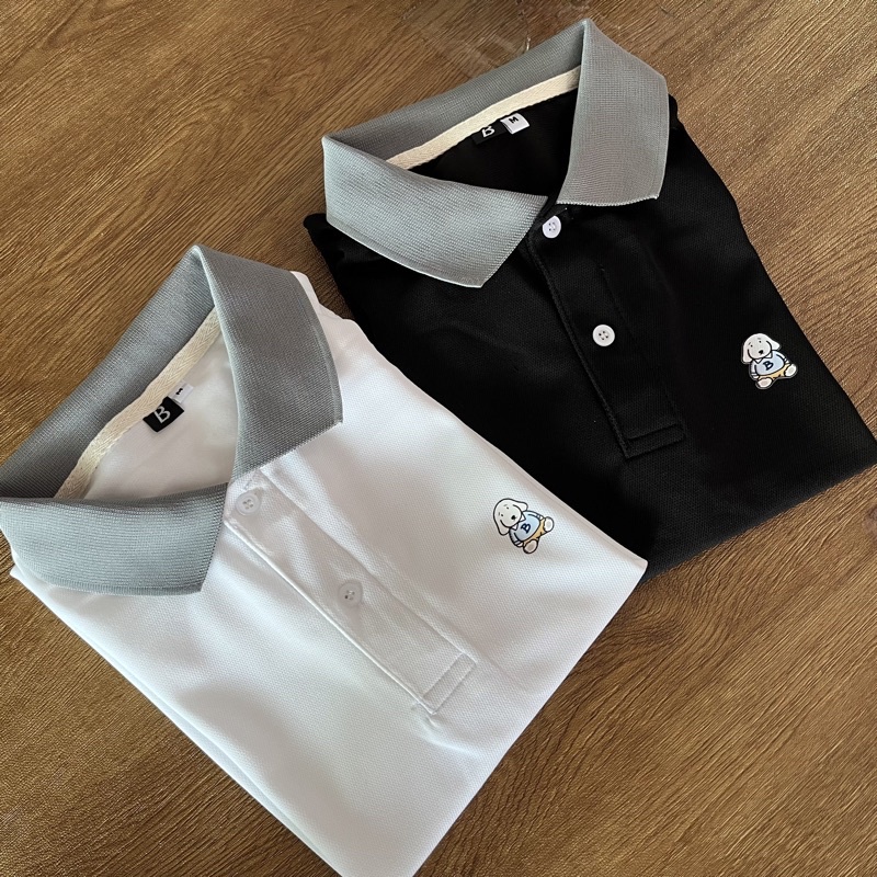 เสื้อโปโลแฟชั่น ลาย Sit ปกสี* ใส่ได้ทั้ง ช ญ