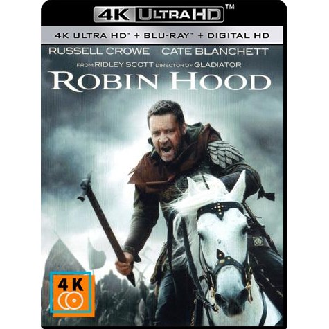 หนัง 4K UHD: Robin Hood (2010) จอมโจรกู้แผ่นดินเดือด แผ่น 4K จำนวน 1 แผ่น