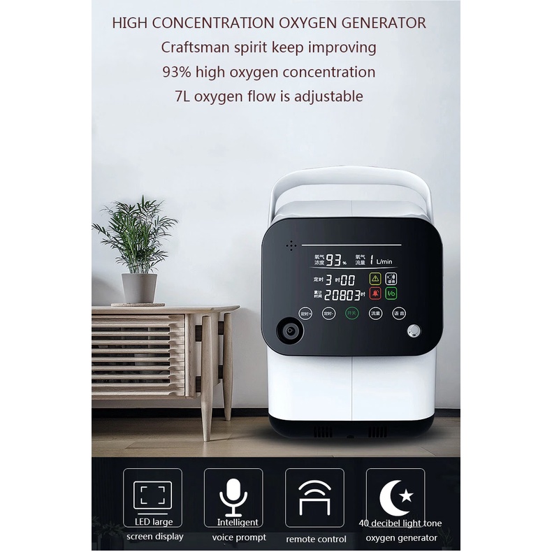 เครื่องผลิตออกซิเจน หัวออกซิเจน MZY ZY-1SW Oxygen Concentrator Small Household Portable Inhalation Machine ประกัน1ปี