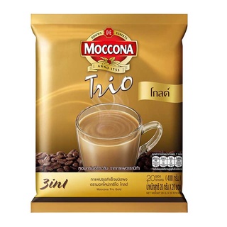 มอคโคน่า ทรีโอ โกลด์ 3in1 ขนาด 20กรัม ยกแพ็ค 20ซอง ชนิดผง กาแฟปรุงสำเร็จ MOCCONA TRIO GOLD Coffee