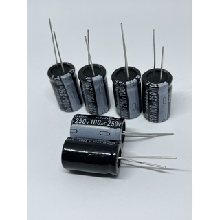 CAPACITOR 100UF 250V 105องศา ไซต์ 16*25MM แพ๊คละ10ตัว