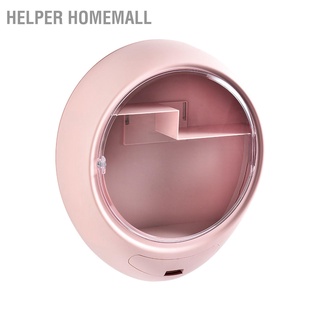 Helper Homemall กล่องเก็บเครื่องสําอาง ทรงวงรี กันน้ํา กันชื้น ติดผนัง