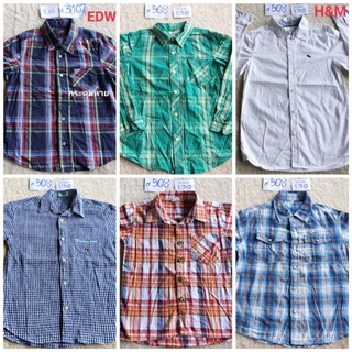 เสื้อเชิ้ตเด็กผู้ชายมือสอง ไซส์130