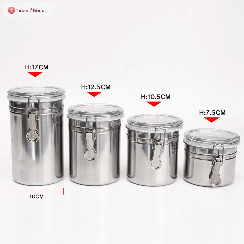 Kitchen Portable Sealed Tank Storage Canisters Containers Tins Tea Coffee Sugar