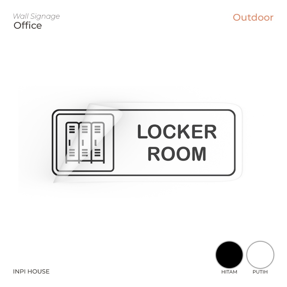 INPI HOUSE Signage Locker Room - กระดานป้ายห้องล็อกเกอร์ - สติ๊กเกอร์