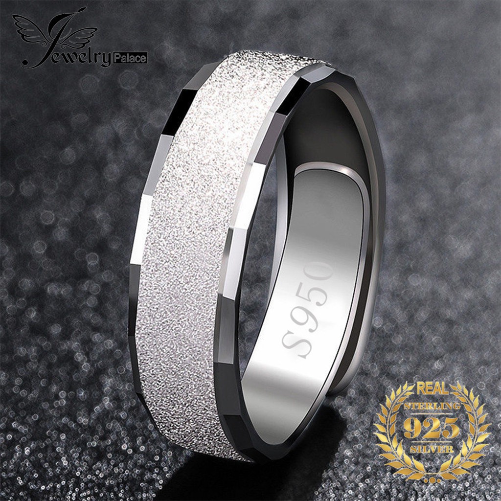 เงินแท้92.5%แหวนผู้ชาย Frosted แหวนเครื่องประดับแฟชั่น