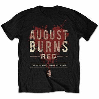 Men T Shirt August Burns Red Hearts Filled Licensed Band Merch 100% cotton