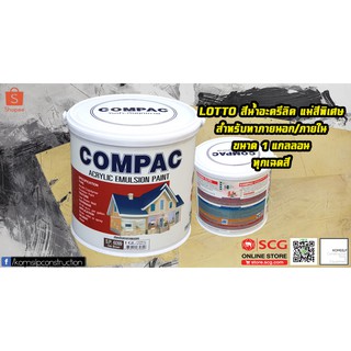 COMPAC สีทาบ้าน สีน้ำอะคริลิค แม่สีน้ำ แม่สีพิเศษชนิดด้าน (0.95ลิตร) ทุกเฉดสี