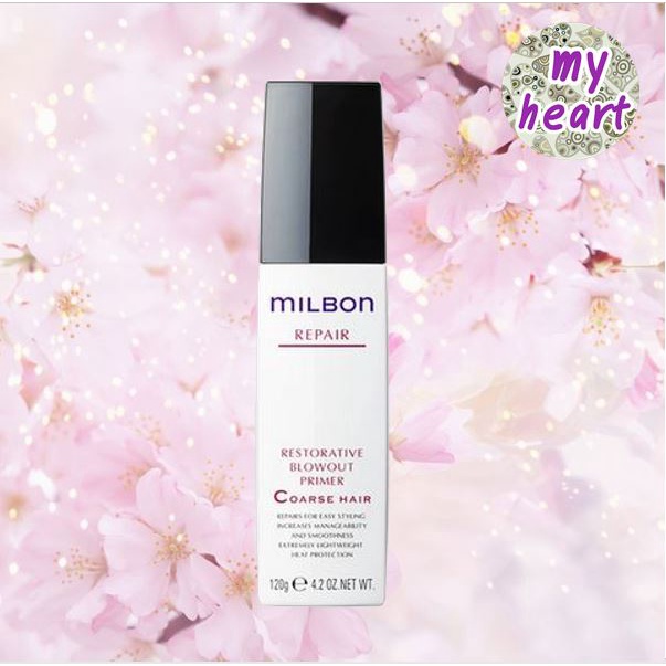 Milbon Repair Restorative Blowout Primer Coarse Hair 120 g อาหารผม ลดการชี้ฟู สำหรับผมเส้นใหญ่