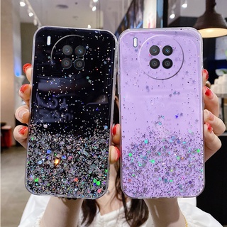 2021 New เคสโทรศัพท์ HuaWei nova8i nova8 nova 7 nova 7SE Phone Case Bling Clear Black Green Pink Star Space TPU Soft Transparent Cover เคส Huawei nova8i