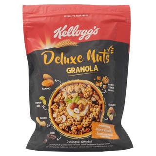 Kelloggs Deluxe Nuts Granola 220g. กราโนล่า เคลล็อกส์ซุปเปอร์นัท 220กรัม