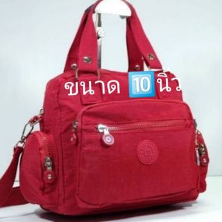 🎒💼👛กระเป๋าทรงถือ+สะพายข้าง ผ้าร่ม รุ่น LK-810 ขนาด 10"  มีทั้งหมด 6 ซิป