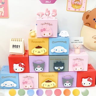 Sanrio กล่องลิ้นชักเก็บของ ทรงสี่เหลี่ยม ขนาดเล็ก ลาย Kuromi Melody Cinnamoroll น่ารัก【BK2】