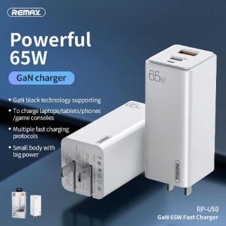 REMAX RP-U50 GALLIUM NITRIDE 65W fast charger พร้อมส่ง