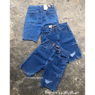 🏷ป้าย Punny Jeans 🍺กางเกงขา 3 ส่วน รุ่นนี้มี Big Size นะคะ เอว 34"-40" ผ้ายีนส์ยืดอย่างดี งานเป๊ะมากค่ะ🍺