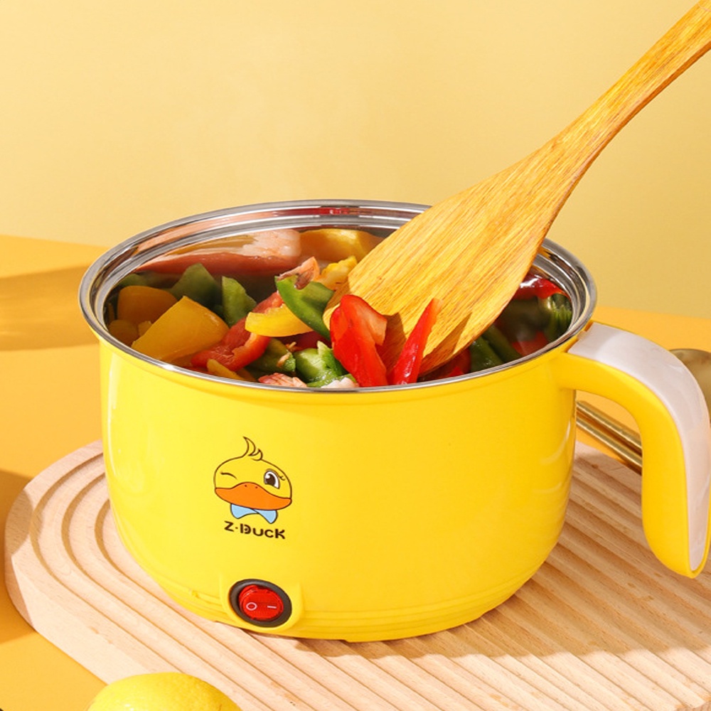 หม้อไฟฟ้าอเนกประสงค์ หม้อมินิ ความจุ 1.6L ต้ม ทอด นึ่ง ขนาด