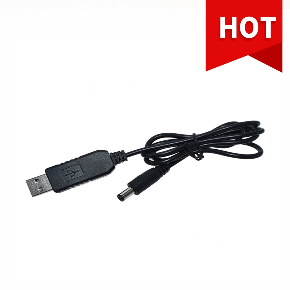 USB Power Boost Line DC 5V to DC 5V 9V 12V Step UP Cable สายแปลง USB Adapter Cable 2.1x5.5mm Male Connector Converter
