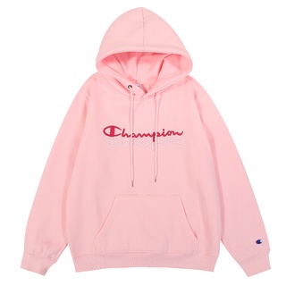 Spot Unisex  **new** LOGO embroidery pure cotton casual long-sleeved hooded sweater