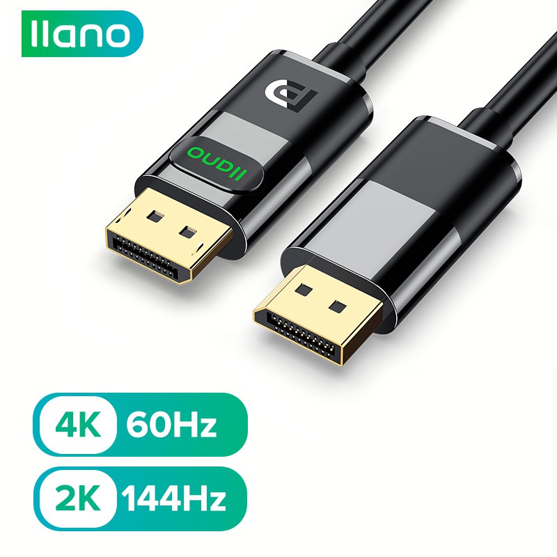 llano สายเคเบิ้ล 4K/60Hz Dp To Dp 1.2 สําหรับ Laptop Pc Tv Gaming Monitor