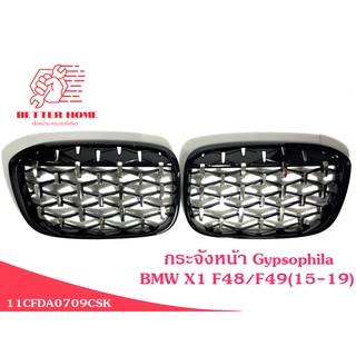 พร้อมส่งจากไทย ชุดกระจังหน้า BMW X1 F48/F49 ปี15-19 Gypsophila สีดำเงา