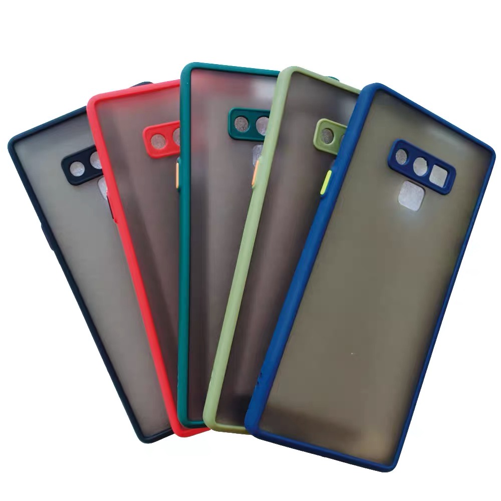 12 [ส่งจากไทย] เคสกันกระแทก ปุ่มสีผิวด้าน Case Samsung Galaxy Note8 Note9 เคสโทรศัพท์ ซัมซุง ขอบนิ่มหลังแข็ง