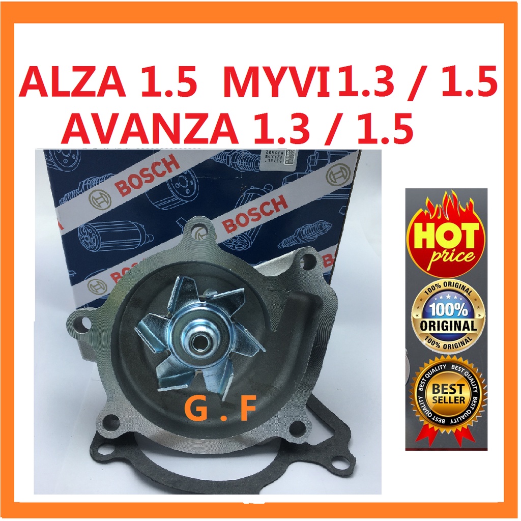 ปั๊มน้ํา - Alza Myvi 1.3,1.5 Perodua Toyota Avanza 1.3 D52/T143 1.5 1SZ F601 F602 AVANZA II (F65_)	Y