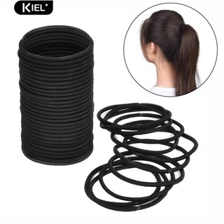 ‴100Pcs Black Snag ฟรีผม Elastics Hairbands ผมหางม้าผม