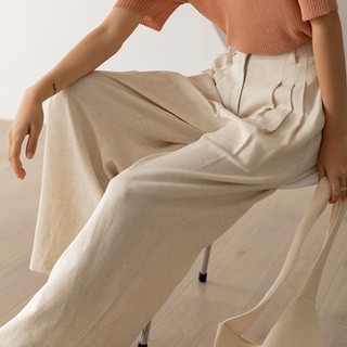 Basic high waist linen pants