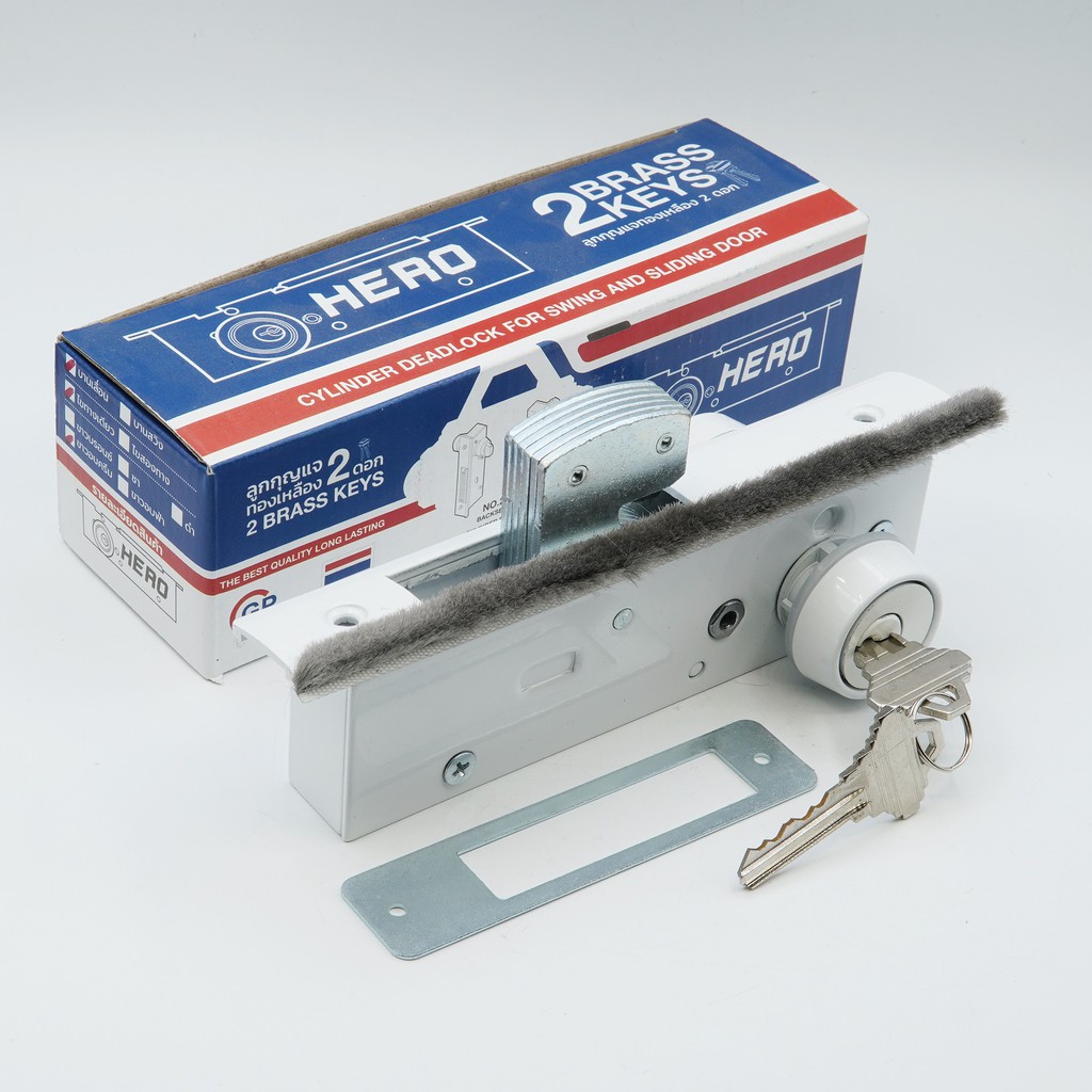 กุญแจประตูบานเลื่อนแขวน HERO กุญแจเลื่อนบิด สินค้าของแท้ตรงปก 100%