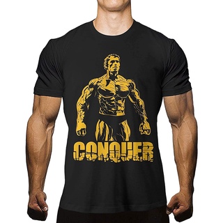 เสื้อยืด ผ้าฝ้าย 100% พิมพ์ลาย Arnold st Schwarzenegger สําหรับออกกําลังกาย เพาะกาย LHZY